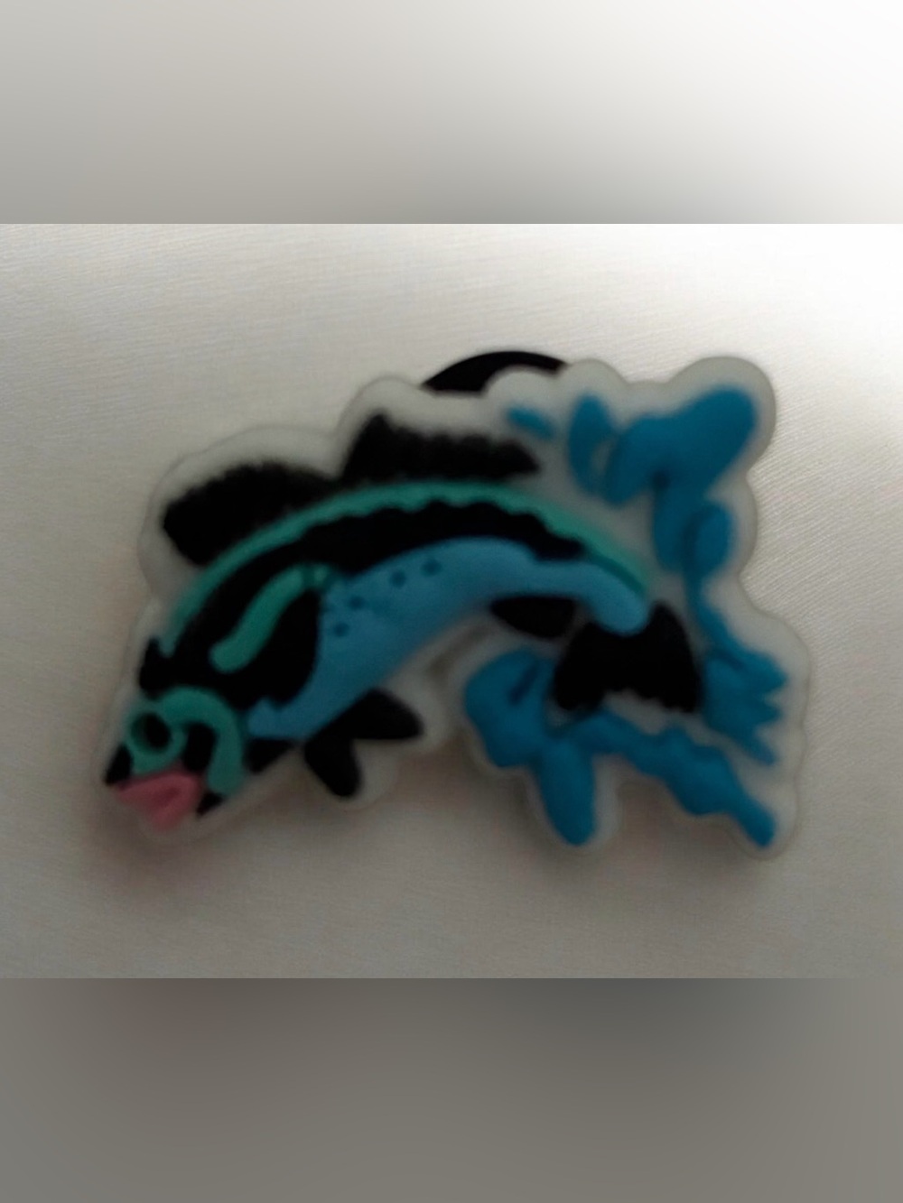 Blue Jumping Fish Croc Shoe Charm